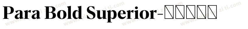Para Bold Superior字体转换